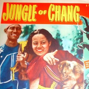 1951 Original Lobby Card Jungle of Chang RKO Wildest Siam Elephant Art 11x14